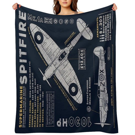Spitfire Machine-washable Throw Blanket