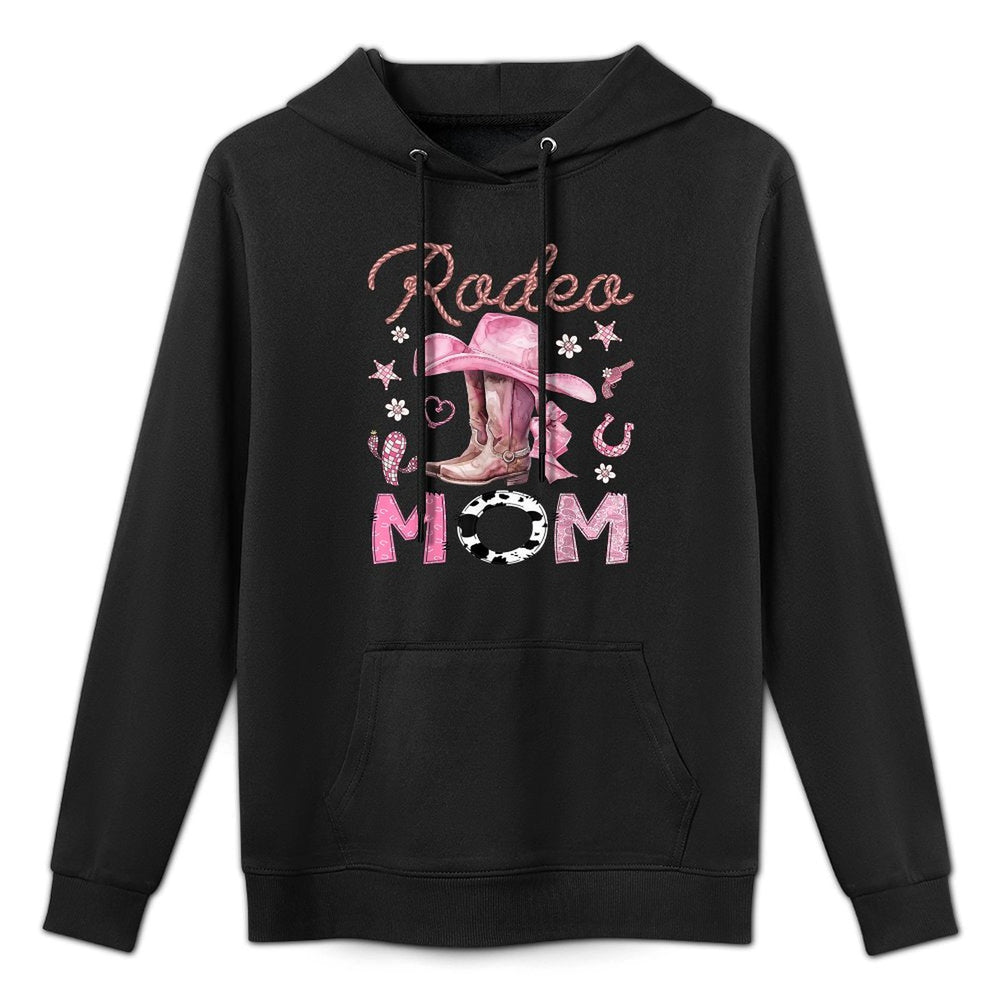 Rodeo Mom Pink CowGirl Coquette Boots Birthday Girl Durable Construction Hoodie