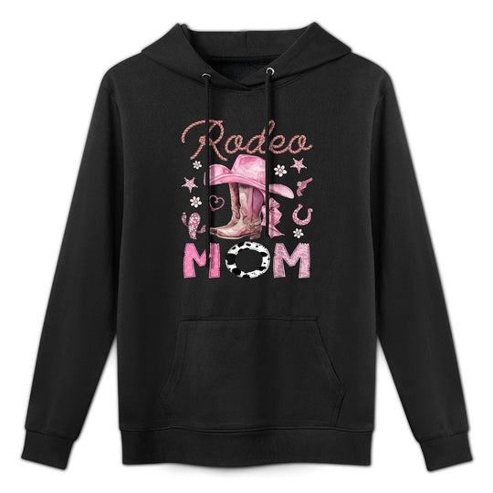 Rodeo Mom Pink CowGirl Coquette Boots Birthday Girl Durable Construction Hoodie