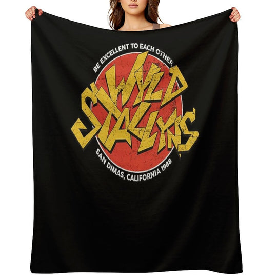 Bill Ted Wild Stallyns Band Patch 70 Comfort Throw Blanket