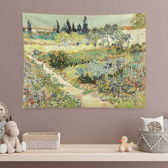 Vincent Van Gogh Garden at Arles Tapestry