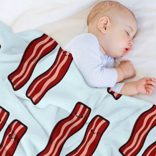 Cute Bacon Multi-functional Throw Blanket