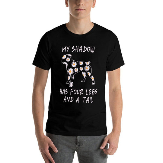 My Shadow Has Four Legs And A Tail Boxer Dog Mom Flowers Zip  Breathable T-Shirt
