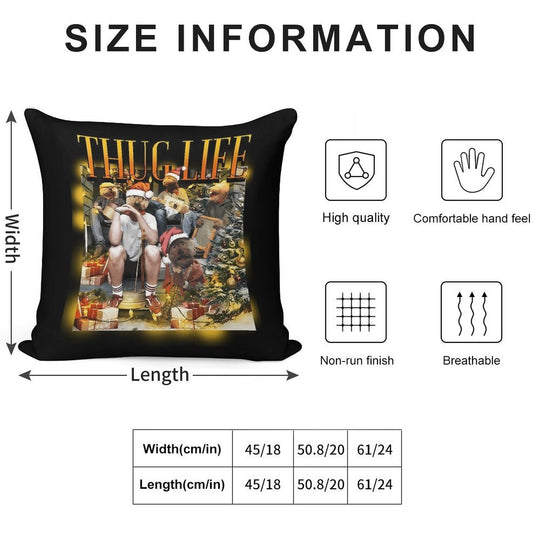 Em.met Otter'S Jugs Band Christmas Thugs Lifes Parody Soft Washable Throw Pillow