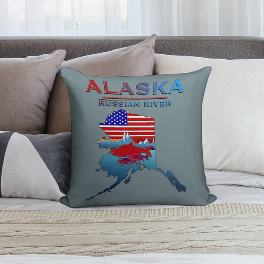 ALASKA Russian River Soft High-Density Material Throw Pillow