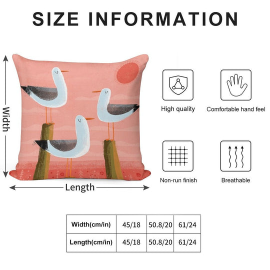 Three Gulls Soft Durable Construction Throw Pillow