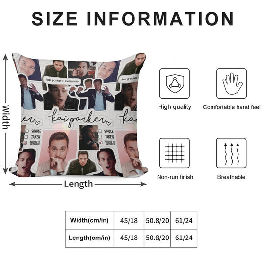 Kai Parker  Chris Wood Soft Gift Ready Throw Pillow