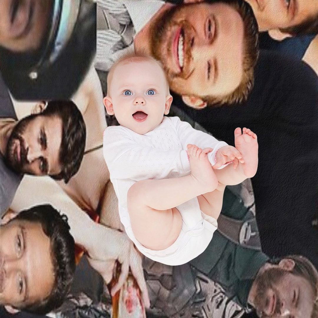 Chris Evans And Sebastian Stan Collage Merch Wrinkle-free Throw Blanket