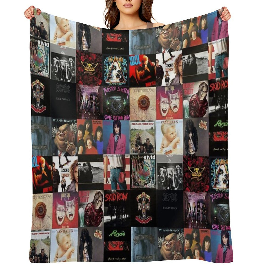 1980s Rock Classics Eco-conscious Throw Blanket