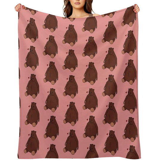 DJUNGELSKOG Ikea Bear Quick-dry Throw Blanket