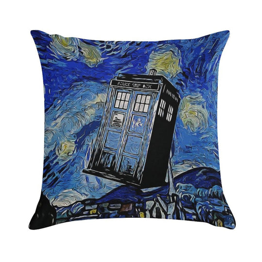 Van in Time Soft Skin-Friendly Throw Pillow