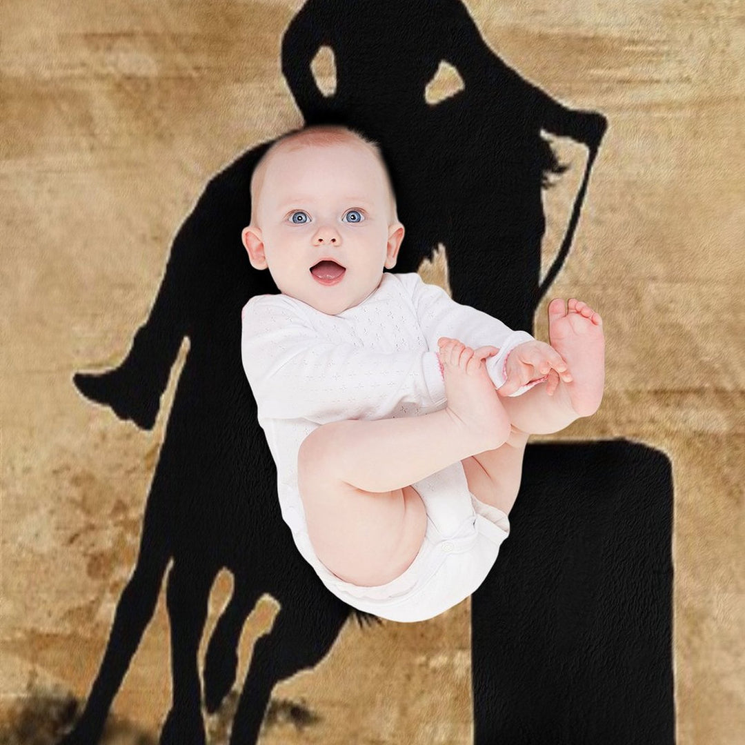 BARREL RACING HORSE, BARREL RACING GIFTS FOR HER Compact Throw Blanket