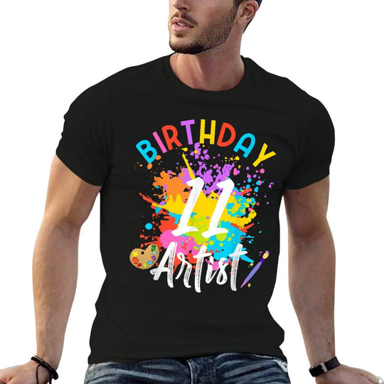 11 Year Old Birthday Art Painting Party 11th Bday Artist Boy  Moisture-wicking T-Shirt