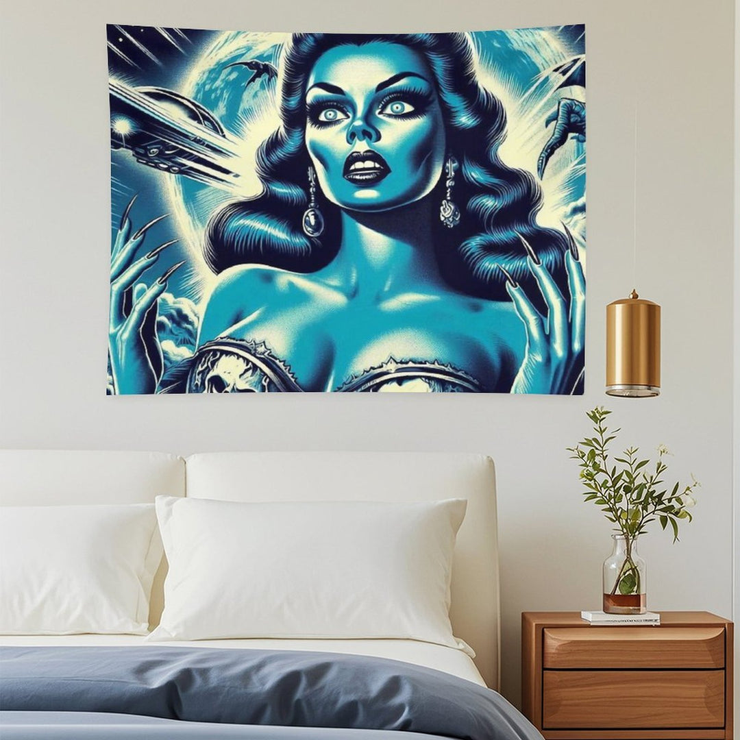 Sci-fi Girl Tapestry