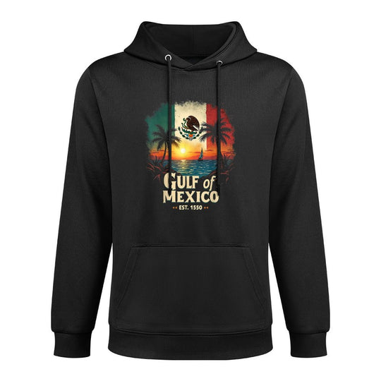 Gulf Of Mexico Vintage Beach Sunset Gulf of Mexico Men Women Shrink-Resistant Hoodie