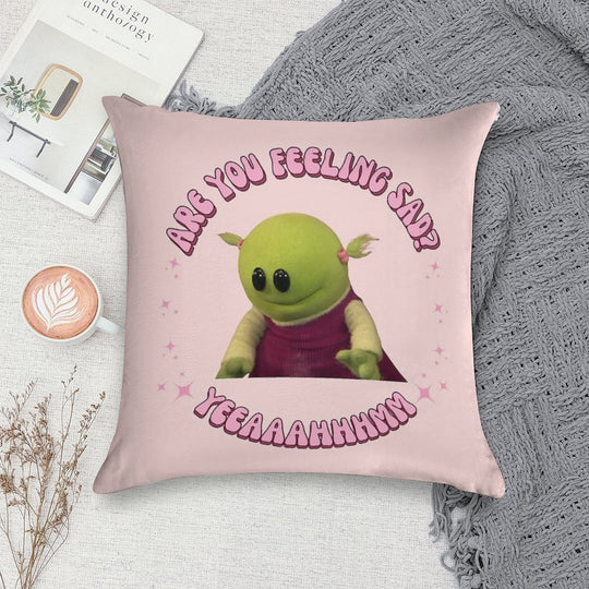 Are You Feeling Sad Nanalan Mona Soft Washable Throw Pillow