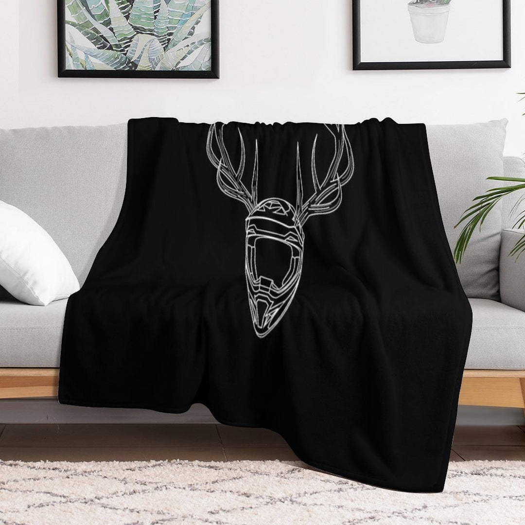 Mx Stag Head Compact Throw Blanket