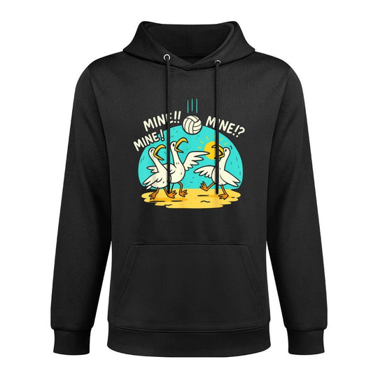 Funny Bird Playing Volleyball Mine Game Day Vibes Sports Moisture-Wicking Hoodie