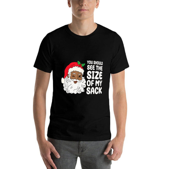Funny Christmas Santa Claus Afro African American Xmas Mens  Classic T-Shirt