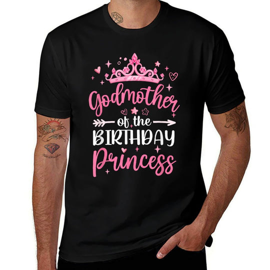 Godmother Of The Birthday Princess Birthday Girl Kid Family  Slim-fit Cut T-Shirt