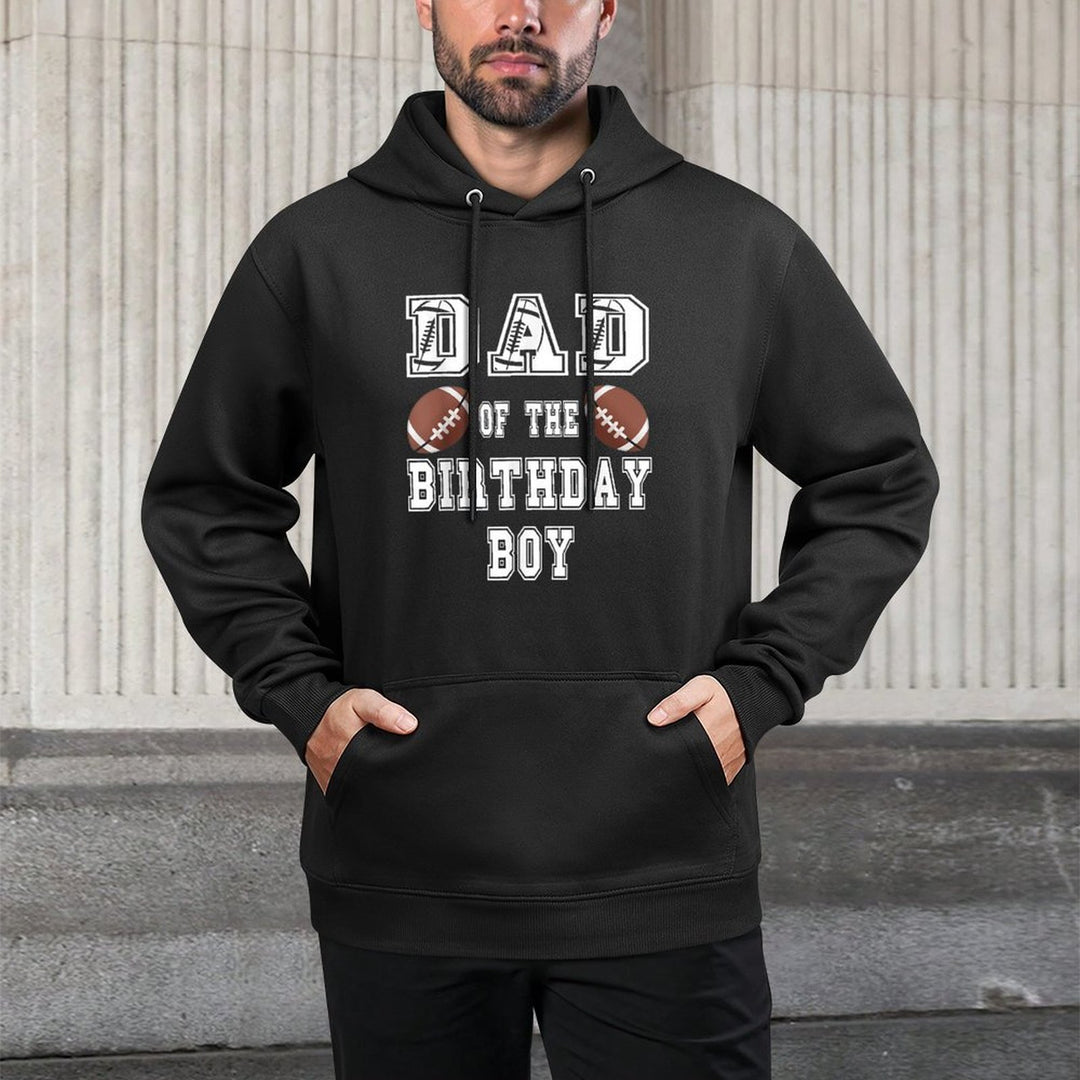 Dad of The Birthday Boy Football Lover Family Birthday Colorfast Hoodie