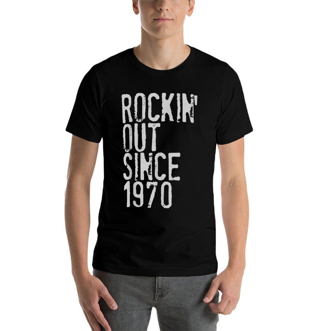 Gift for 50 Year Old, Rocking Out Since 1970 50th Birthday  High-quality Stitching T-Shirt