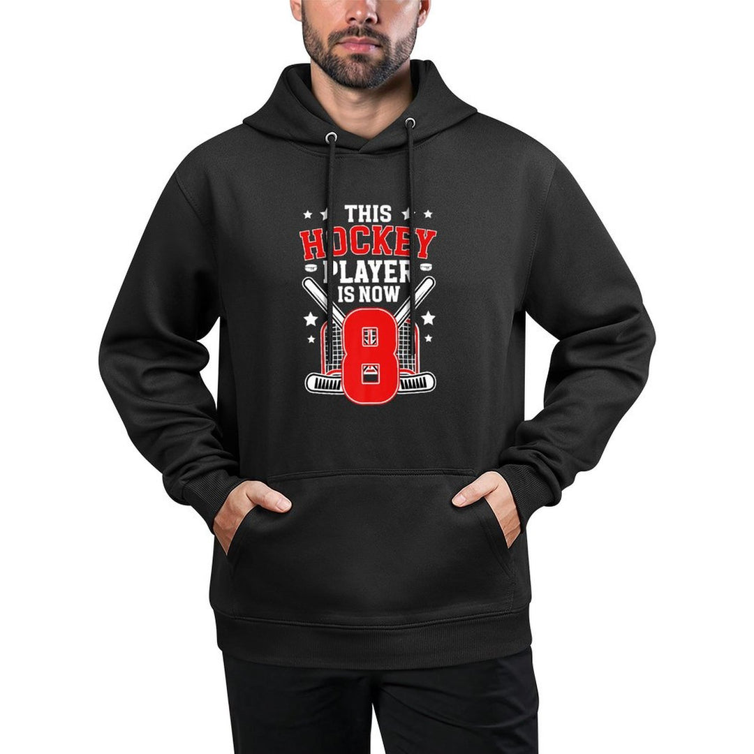 8th Ice Hockey Birthday Eight Year Old Ice Hockey Player Premium All-Day Comfort Hoodie