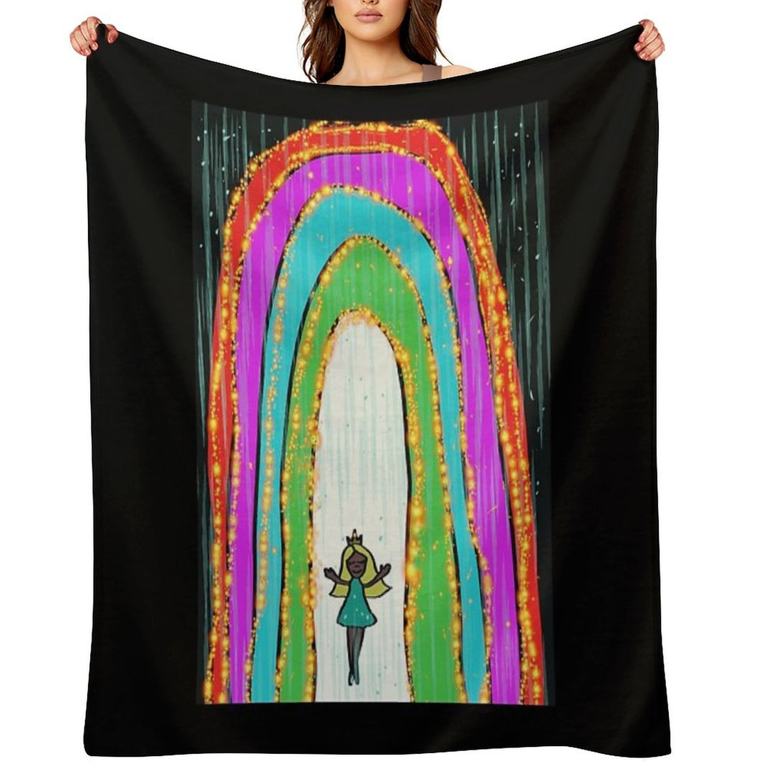 Rainbow Queen Lightweight Throw Blanket