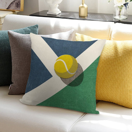 BALLS  Tennis (Hard Court) Soft Shrink-Resistant Throw Pillow