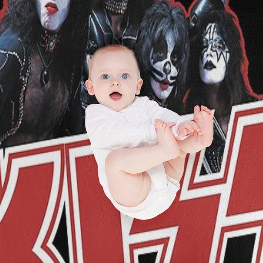 KISS Demon, Starchild, Spaceman And Catman Wrinkle-free Throw Blanket