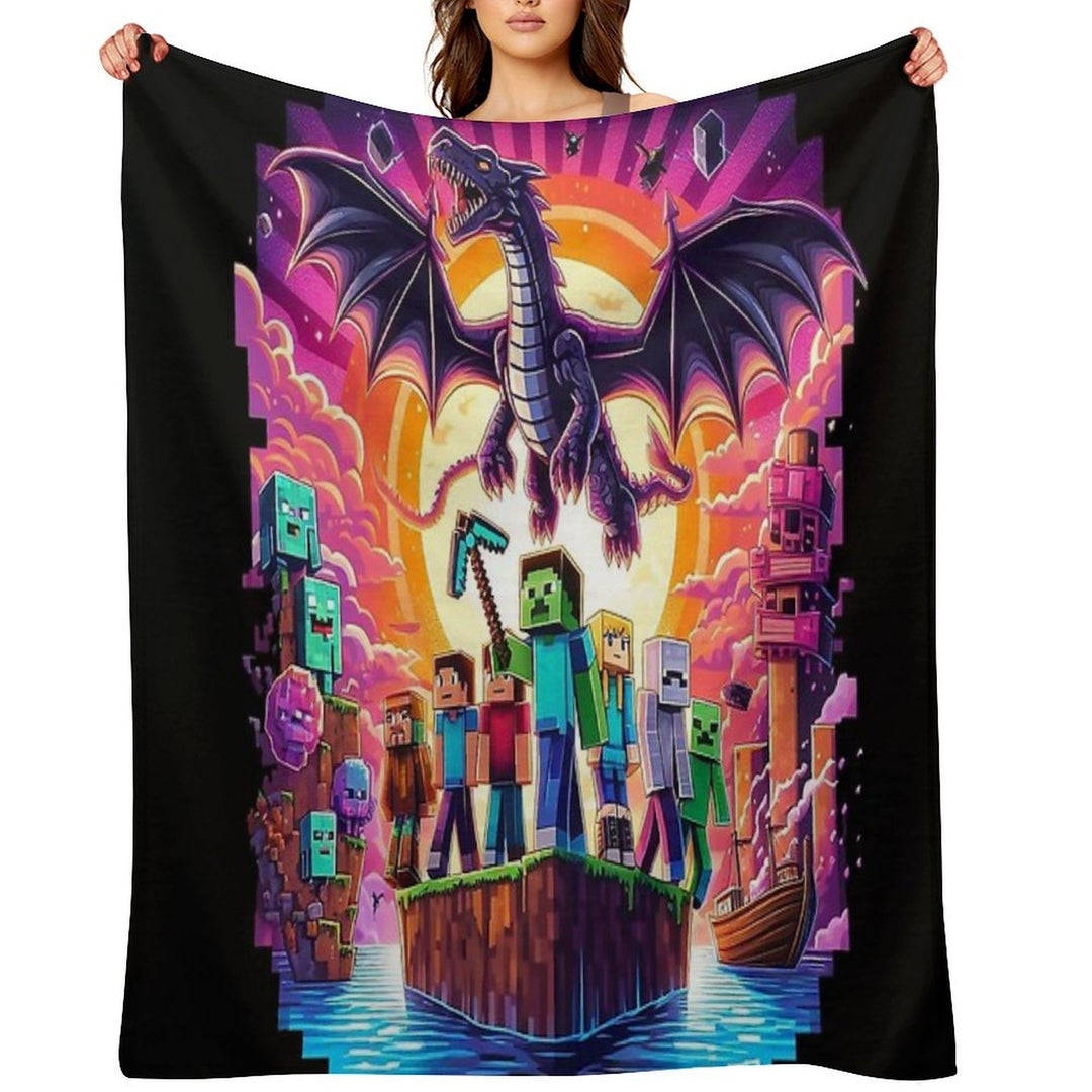 Ender Dragon Shrink-resistant Throw Blanket
