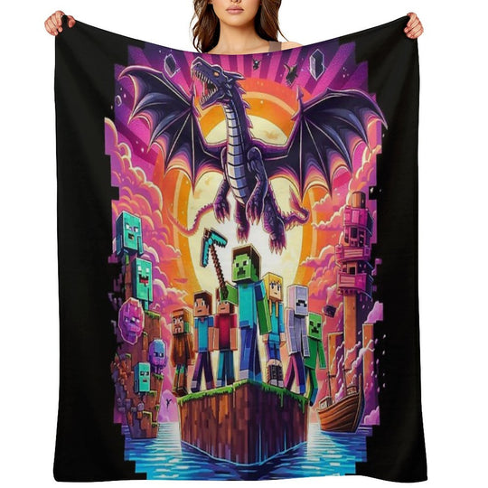Ender Dragon Shrink-resistant Throw Blanket