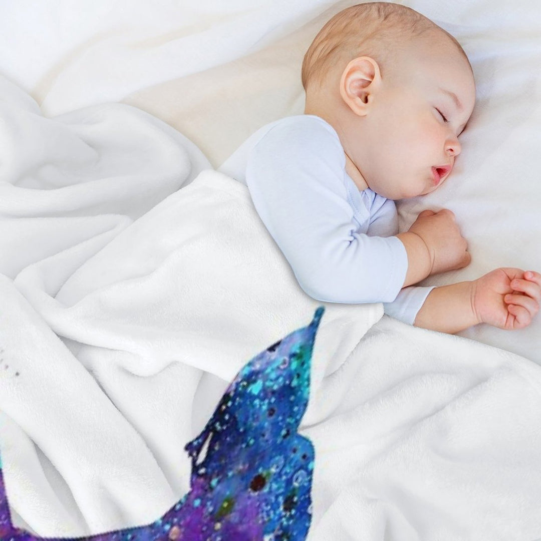 Field Hockey Girl Watercolor Silhouette Comfort Throw Blanket