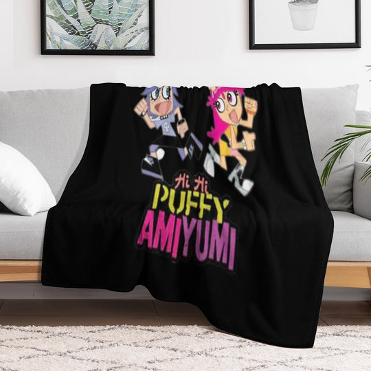 Hi Hi Puffy AmiYumi  - Hi!hi! Puffy Amiyumi   - AmiYumi Show! Drawstring Quick-dry Throw Blanket