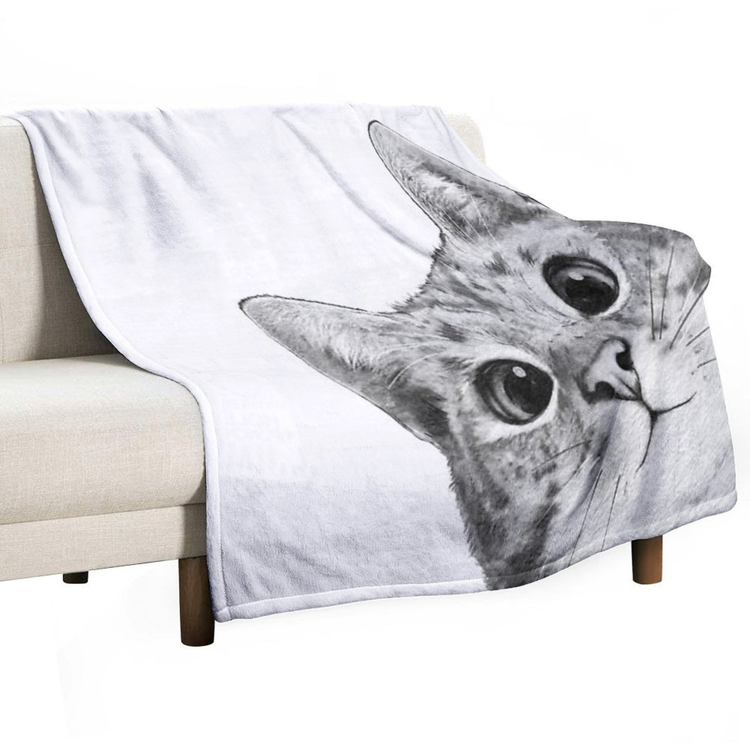 Sneaky Cat Easy Care Throw Blanket