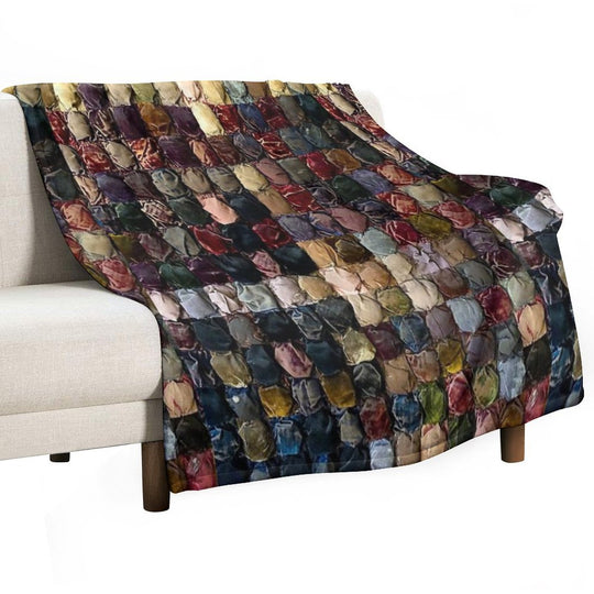 Great Grandmother's Velvet Quilt Multi-functional Throw Blanket