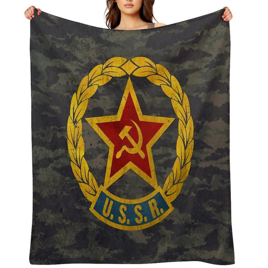 Soviet Union Classic Emblem All-season Throw Blanket