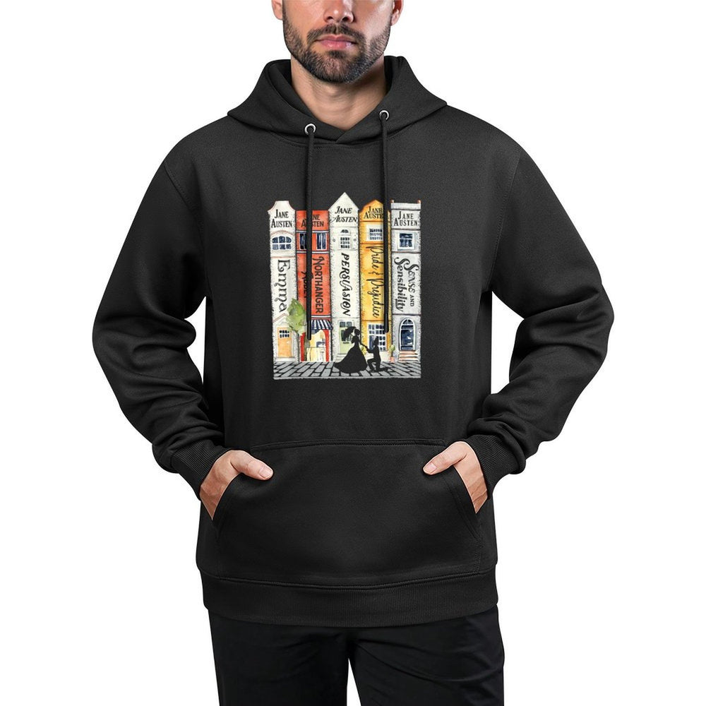 Jane Austen Books Street Romance Reader Bookish Jane Austen Kangaroo Pocket Hoodie