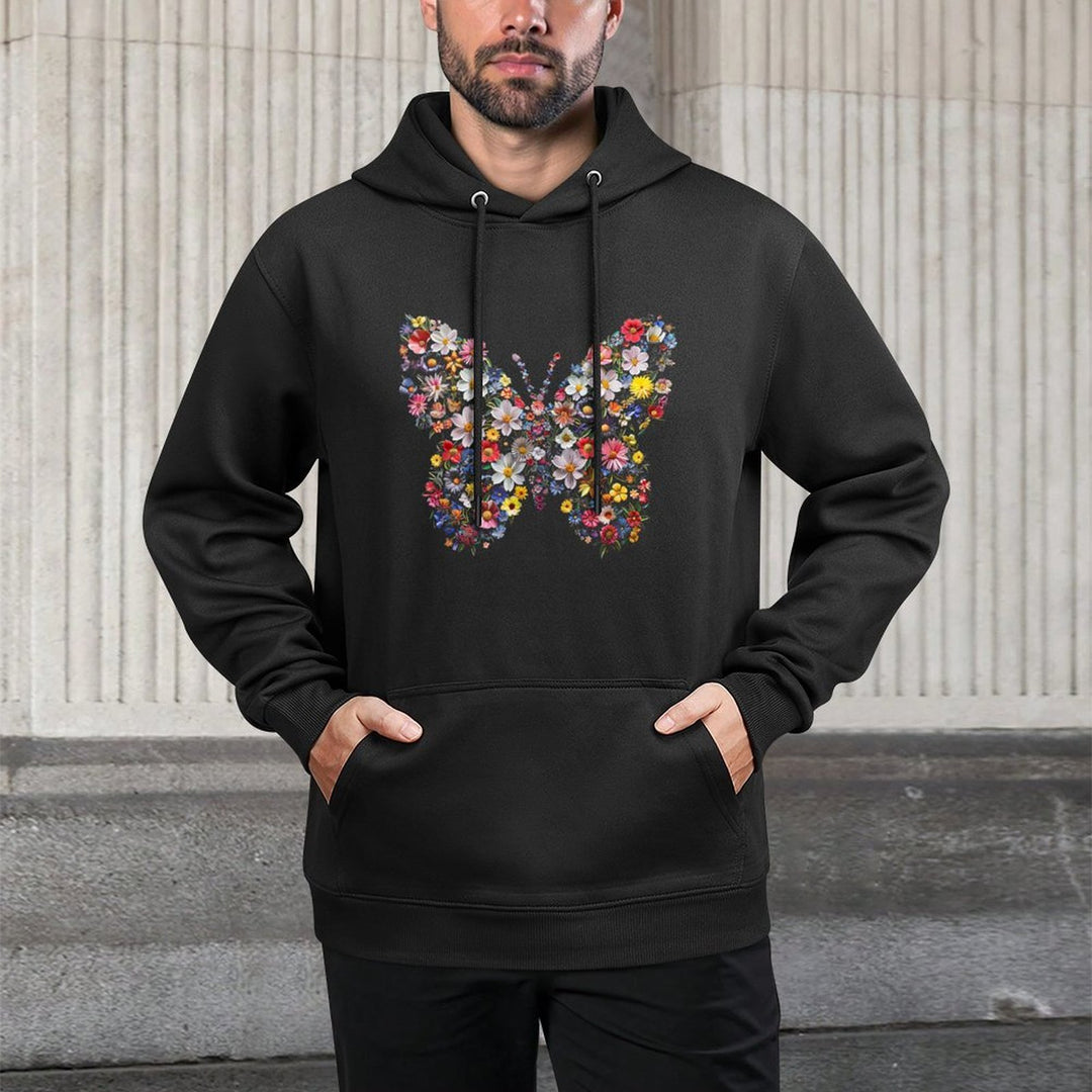Graphic Beautiful Butterflies Flowers Funny Garden Design Relaxed Fit Hoodie