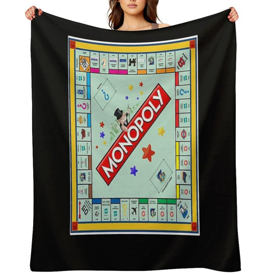 Monopoly Board Game Classic Plush Throw Blanket