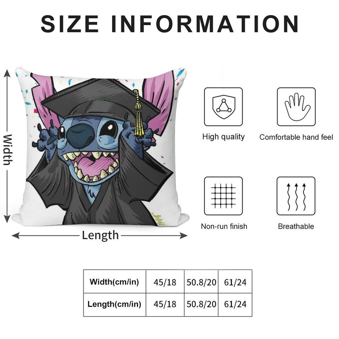 Graduation Stitch Soft Gift Ready Throw Pillow