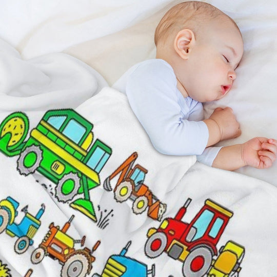 Tractors Farm Vehicles Durable Throw Blanket