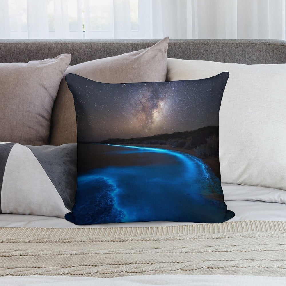 Milky Bioluminescence - 2nd Edition Soft Hidden Zipper Throw Pillow