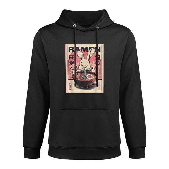 Anime Rabbit Manga Kawaii Otaku Neko Japanese Ramen Rabbit Kangaroo Pocket Hoodie