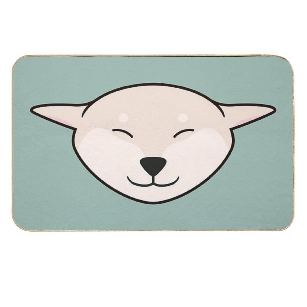 Airplane Ears Cream Shiba Inu Kawaii  Odorless Bath Mat