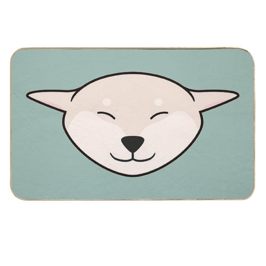 Airplane Ears Cream Shiba Inu Kawaii  Odorless Bath Mat