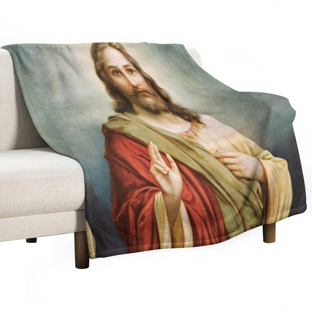 Jesus Christ Painting Velvety-soft Throw Blanket