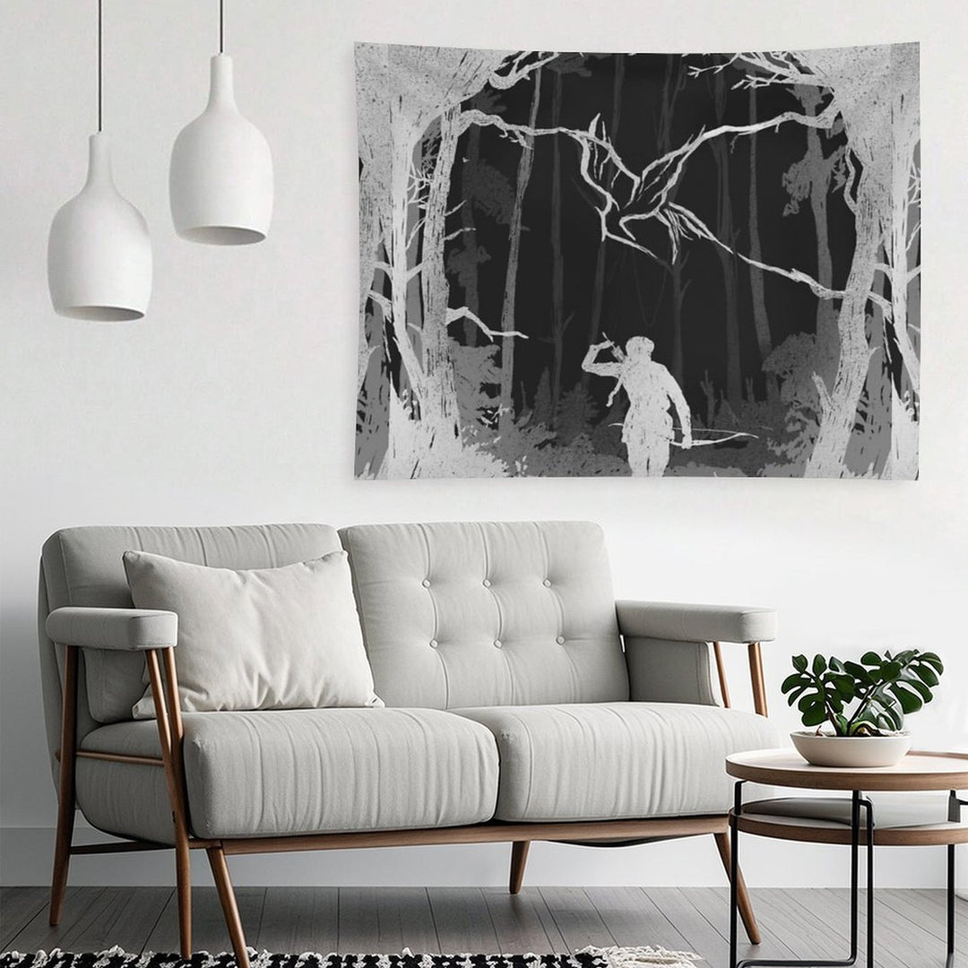 Hunger Games Woods - Matte Black Tapestry
