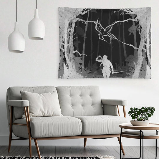 Hunger Games Woods - Matte Black Tapestry