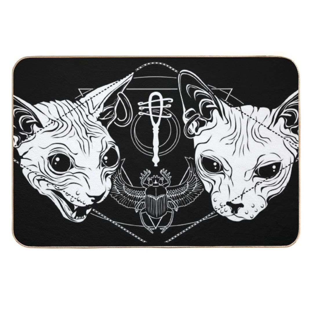 Bastet - The Cat Goddess  Absorbent Bath Mat